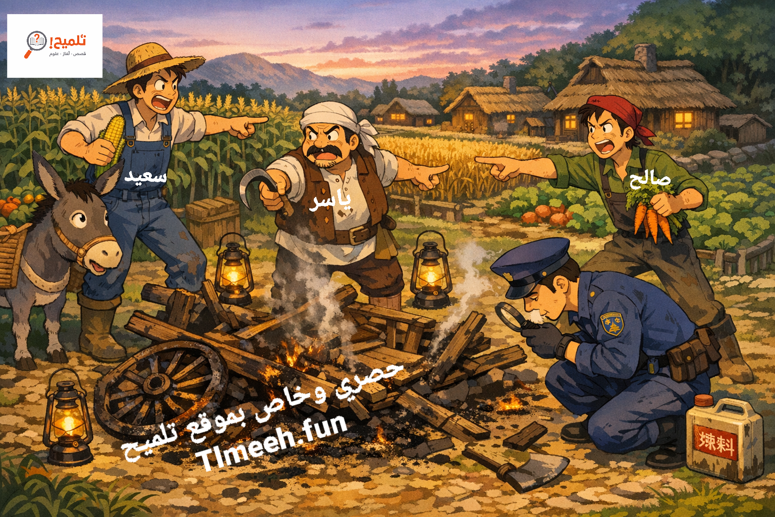 لغز بوليسي: المزارعين الثلاثة