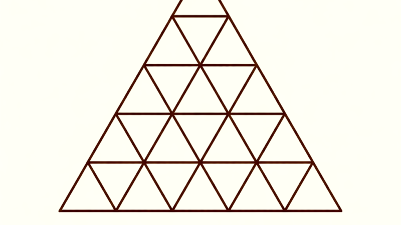 لغز رياضيات: عدد المثلثات